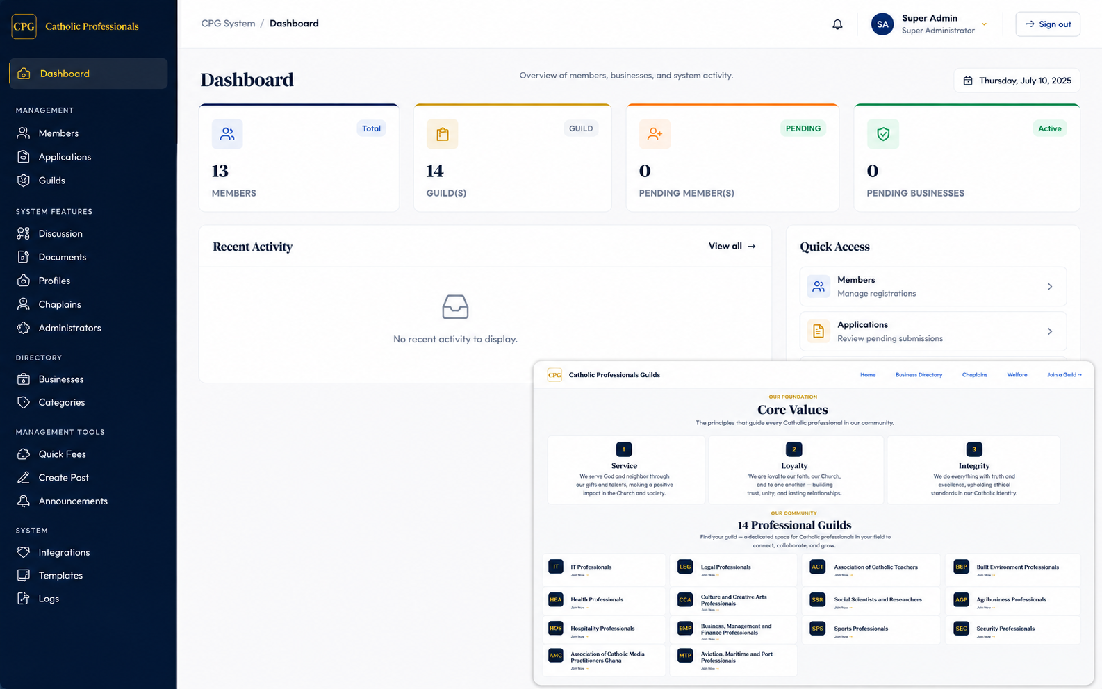CPG Management System